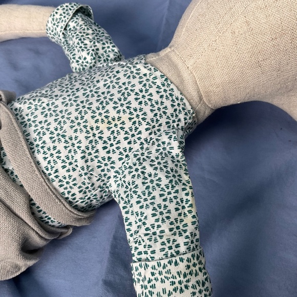 Lot of three cotton and linen stuffies loveys nursery decor - Picture 14 of 15